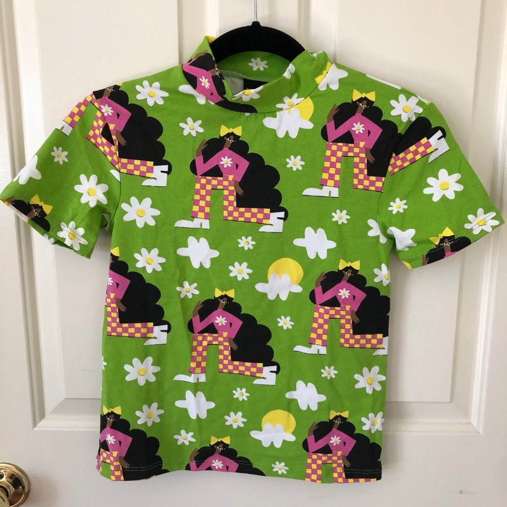 Nooworks Mock Neck Checkered Lady NWT size XS - Picture 3 of 4